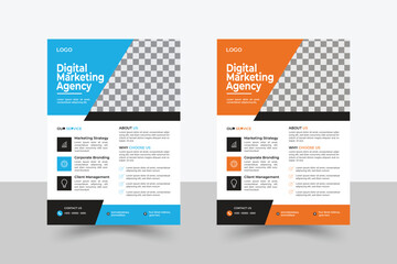 Corporate creative colorful business flyer template design set, modern business flyer template, abstract business flyer and creative design, editable vector template design, Multipurpose Flyer Layout 