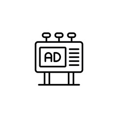 Fototapeta premium Billboard Ads icon design with white background stock illustration