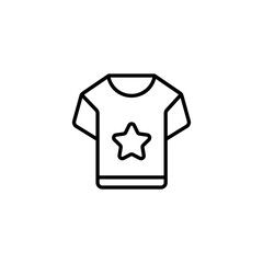Custom T Shrit icon design with white background stock illustration