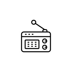 Radio icon design with white background stock illustration