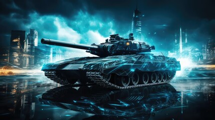 Sci-Fi Military Tank - obrazy, fototapety, plakaty