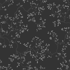 seamless pattern of branches and leaves