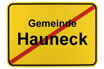 Illustration eines Ortsschildes der Gemeinde Hauneck in Hessen