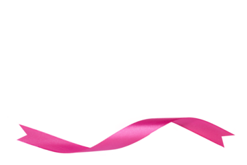 pink barbie ribbon isolated on transparent and white background, PNG image.