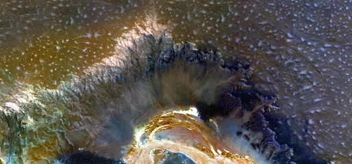the creation of the stars,  abstract photography of the deserts of Africa from the air. aerial view...