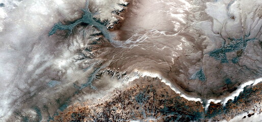 after the Big Bang,  abstract photography of the deserts of Africa from the air. aerial view of desert landscapes, Genre: Abstract Naturalism, from the abstract to the figurative,