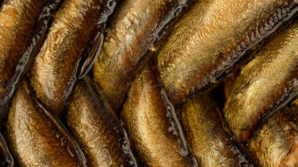 Smoked fish sprats in oil