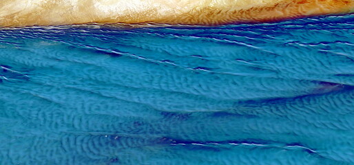 Nilo river, abstract photography of the deserts of Africa from the air. aerial view of desert...