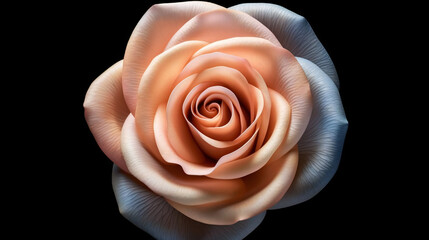 pink rose on black