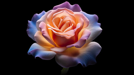 rose on black