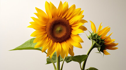 sunflower isolated on white