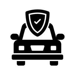 Download premium icon of car insurance, protection shield with car, car safety