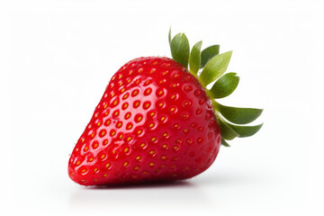 Juicy and Vibrant Strawberry Isolated on White Background