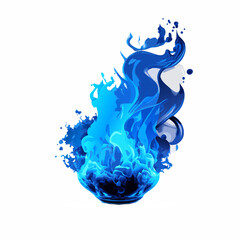 isolate, blue fire, blue flame, fire, flame, vector