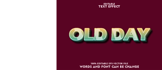 old day editable text effect emboss modern style