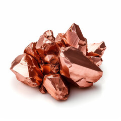 Copper Metal Isolated on White Background