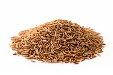Exquisite Cumin Seeds on a Pristine White Background