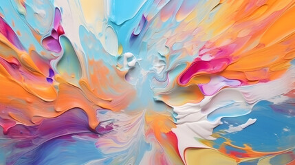 Fototapeta na wymiar Multicolor abstract gouache paint background 