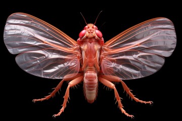 adult cicada drying its wings after emerging from exoskeleton