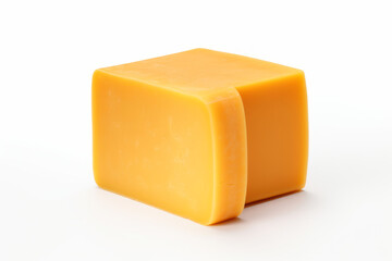 Deliciously Sharp Cheddar Cheese on a Clean White Background