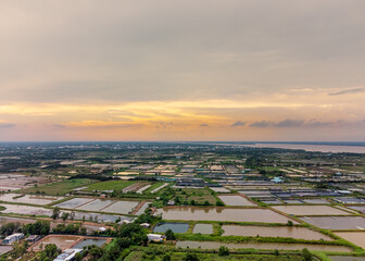 Salt extraction using the traditional method of dividing rice fields in southern Vietnam