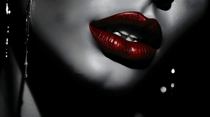 Obraz premium Film noir Femme fatale 03, Sin city, generative AI