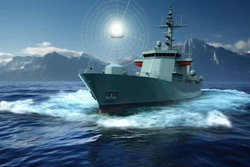 Fotobehang quantum radar technology for maritime applications © altitudevisual