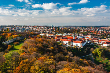 Obraz premium Prague, the capital of the Czech Republic view from the Petřín lookout tower.