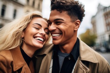 shot of a happy young couple having fun while out together in the city