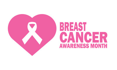 Breast Cancer Awareness Month Vector Illustration. Suitable for greeting card, poster and banner