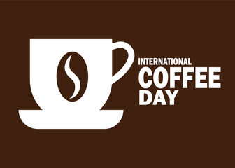 International Coffee Day. Vector Illustration. Suitable for greeting card, poster and banner