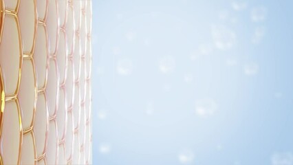 Lotion drops or drops The serum flows out of the bottle, 3d renders - Powered by Adobe