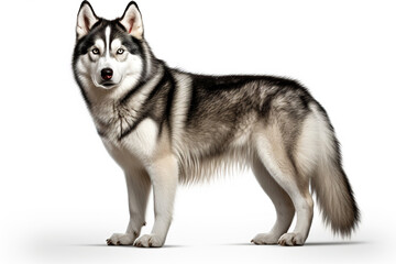 Fototapeta premium Siberian Husky dog isolated on white background