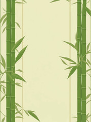 Fototapeta na wymiar Bamboo Tree Blank Invitation Background