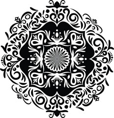 Vintage damask baroque ornament with floral retro antique style. Acanthus pattern foliage swirl design element wedding decoration. Isolated element.