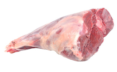 Lamb leg isolated on white