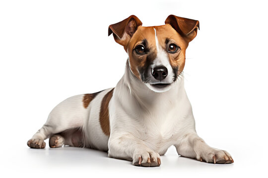 Jack Russell dog isolated on white background