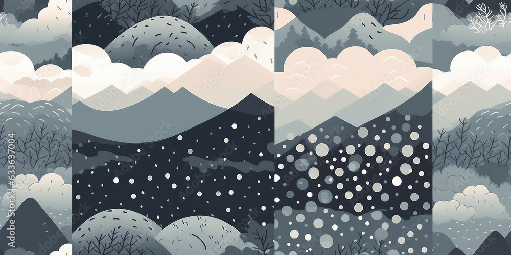 Poster a colorful background with shapes and colors - generative ai