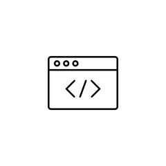 Coding line icon vector illustration.