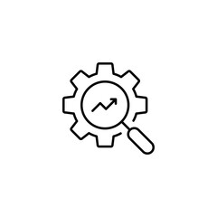 Optimization line icon vector illustration.