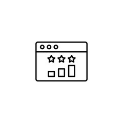 Web Ranking line icon vector illustration.