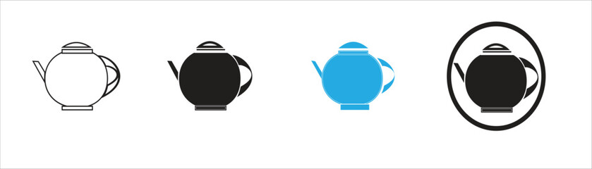 teapot icon with diferrent style