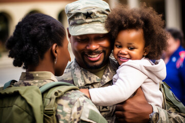 Happy military homecoming