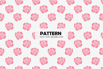 Pink roses simple flower pattern seamless repeat pattern