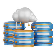 3d rendering cloud computing isolated useful for technology, programming, development, coding, software, app, computing, server and connection design element