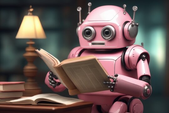 Robot Reading A Book