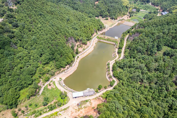 reservoir in the mountains