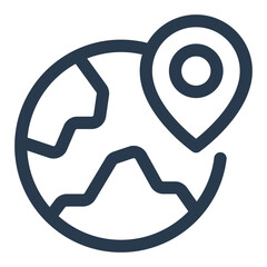 Earth's geography and maps, geography icon