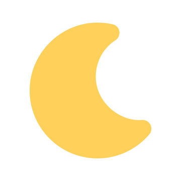 Half Moon Flat Icon