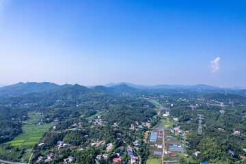 Aerial photography of villages in Zhuzhou, Hunan Province